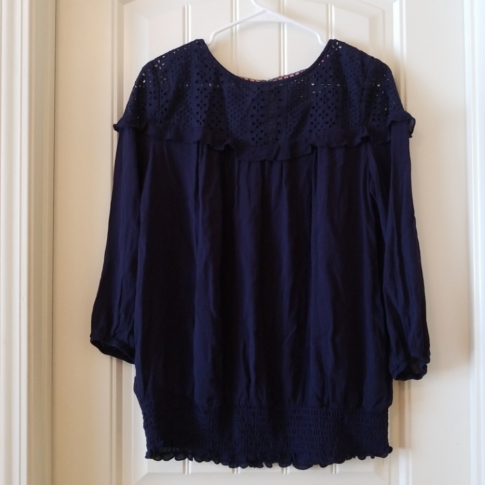 Navy Knox Rose Top